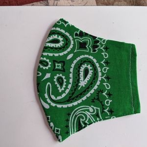 Green Bandana style Mask
